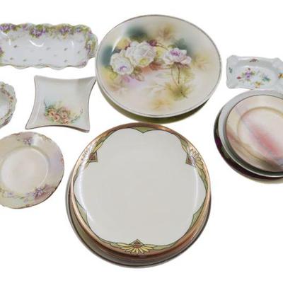 23 PC VINTAGE HANDPAINTED PORCELAIN DEALER LOT