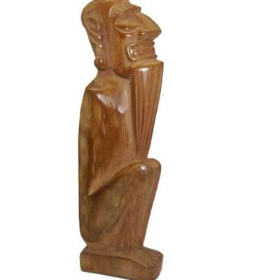 MAORI HAND CARVED TIKI IDOL