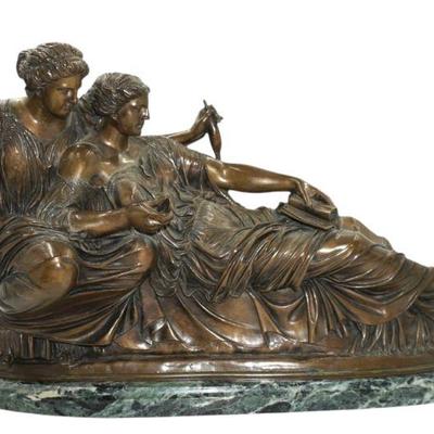 19TH C FRENCH BARBEDIENNE BRONZE "THE FATES"
