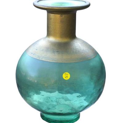 HAND BLOWN GLASS VASE FROM SPAIN 14"