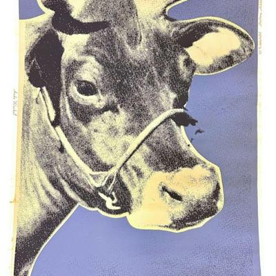 WARHOL 1971 COW WALLPAPER SCREENPRINT