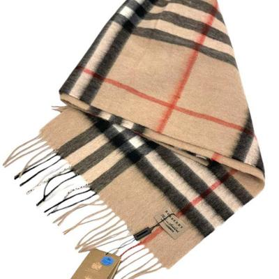 CASHMERE BURBERRY CHECK SCARF NEW
