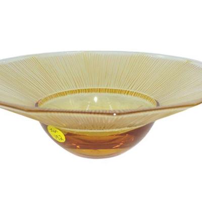 LALIQUE CRYSTAL "CHINA MOOD" AMBER BOWL