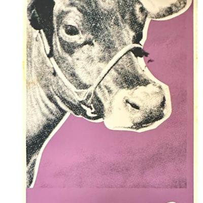 WARHOL 1977 COW WALLPAPER SCREEN PRINT SEATTLE
