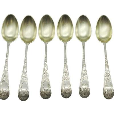 6 FREEMAN & CRANKSHAW STERLING DEMITASSE SPOONS
