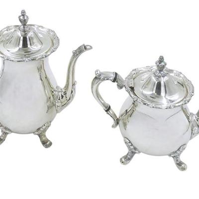 POOLE SILVERPLATE TEA & COFFEE POTS