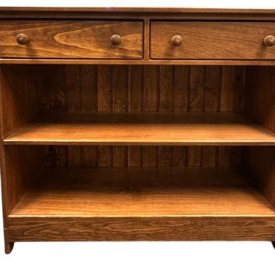 VINTAGE FARMHOUSE SOLID OAK BOOKCASE