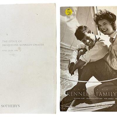 2 SOTHEBY'S KENNEDY FAMILY HOMES AND THE ESTATE OF JACQUELINE KENNEDY ONASSIS AUCTION CATALOGS