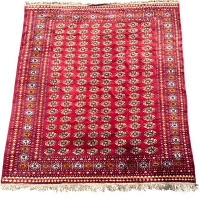 LARGE HAND KNOTTED BOKHARA RUG