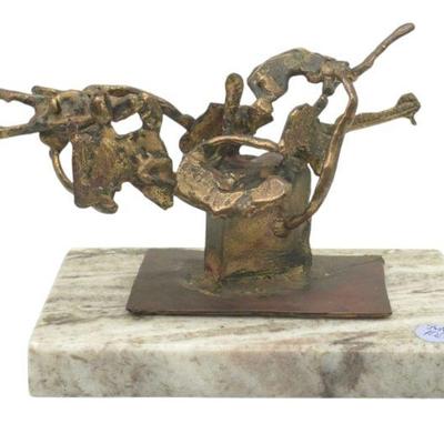 MID CENTURY BRONZE BRUTALIST SCULPTURE