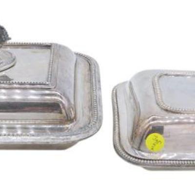 2 MAPPIN & WEBB & JAMES DIXON ANTIQUE SERVING DISHES