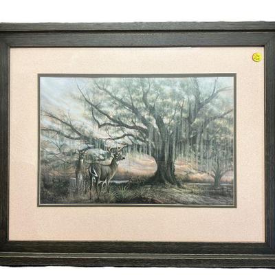 LARRY K MARTIN WHITE TAIL DEER LTD ED PRINT
