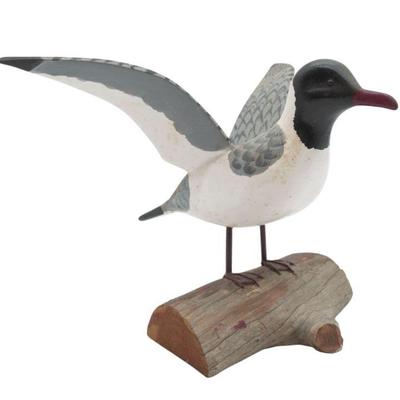 HERB DAISEY JR CARVED WOOD LAUGHING GULL