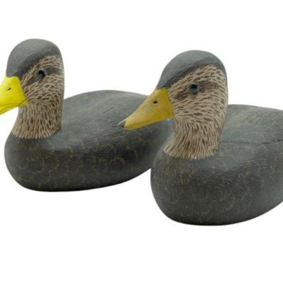 2 ROBERT "BOB JOE" WATSON CARVED SIGNED DECOY