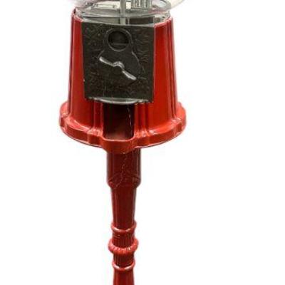 VINTAGE RED CAST IRON GUMBALL MACHINE