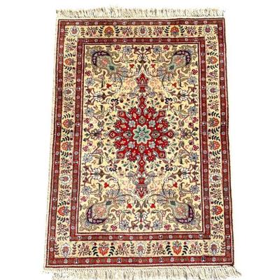 HAND KNOTTED WOOL ISFAHAN RUG