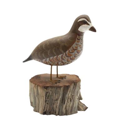 HERB DAISEY JR CARVED WOOD BOB WHITE