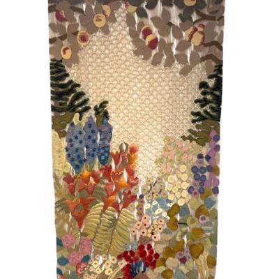 7 FT ART DECO 1928 NORWEGIAN OPEN WARP TAPESTRY 1st PRIZE
