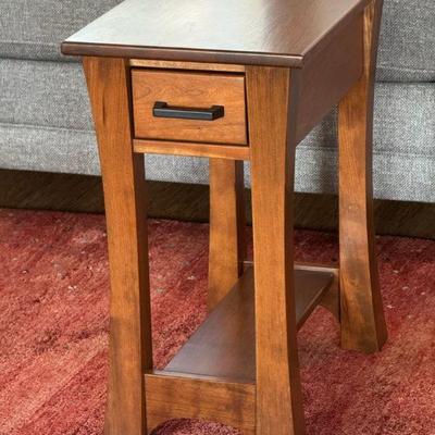 Custom-Made American Hardwood R-Cherry Side Table
