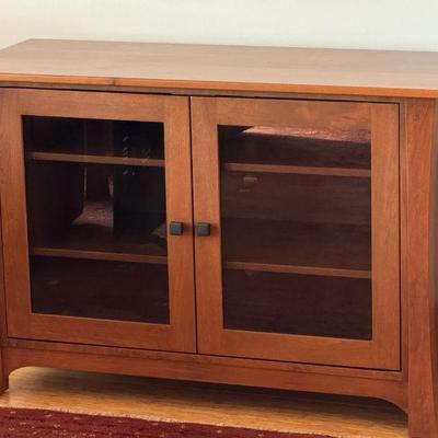 Custom-Made American Hardwood R-Cherry TV Stand
