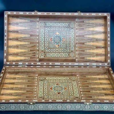 Damascus Syrian Backgammon Board With Major Inlays
