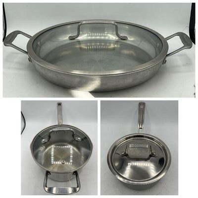 (3) Cuisinart & Our Table Pots & Pans with Lids
