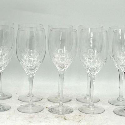 (10) 7.5” Orrefors Prelude Vintage Crystal Wine Glasses
