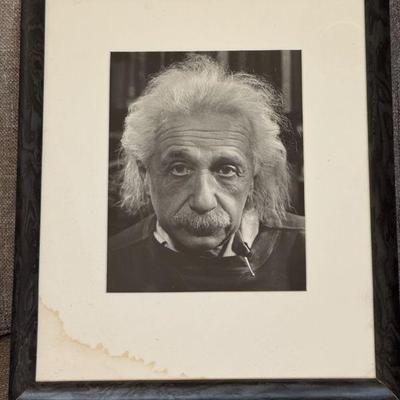 Framed Silver Gelatin Print Of Einstein From Original Negative - Philippe Halsman
