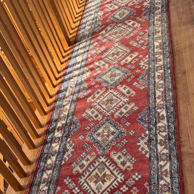 Hand Woven Wool Kazak Runner Rug
