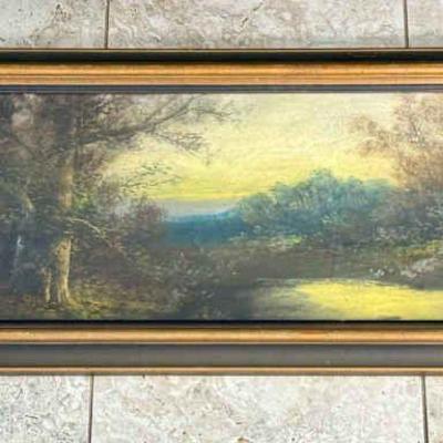 Unsigned Forest Landscape Pastel
