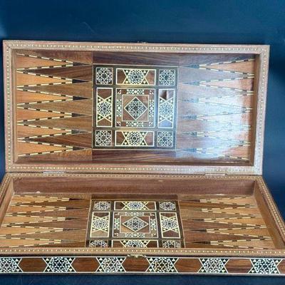 Damascus Syrian Backgammon Board With Stunning Inlays
