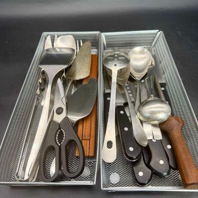 (2) Utensil Holders & Utensils Mystery Lot
