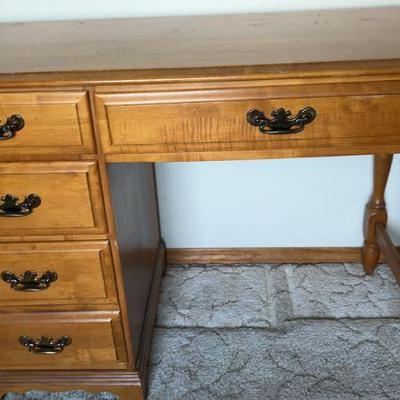 Very Nice Flanders Brand Desk With 5 Drawers 42” Wide, 22” Deep, 30 “ Tall
