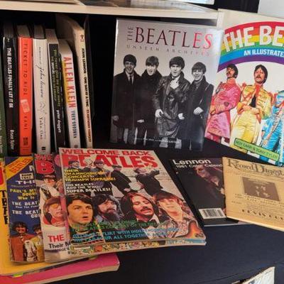 Beatles Collection- 5 Records, Life Magazines, Hardback Books Photos And More
