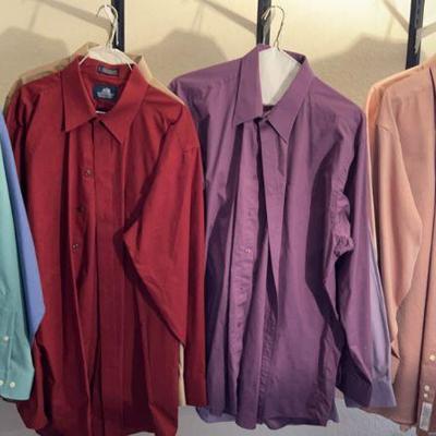 Stafford, Pierre Cardin, Van Heusen Long Sleeve Men’s Shirts Size 18 Neck Size 34/35