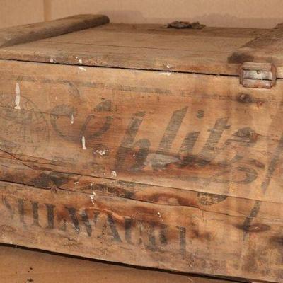 Wooden Antique Schlitz Beer Shipping case