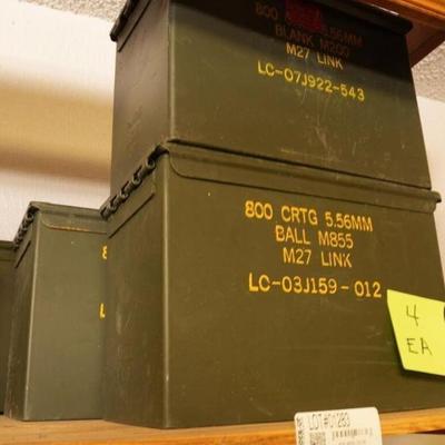 oodles of empty ammo boxes