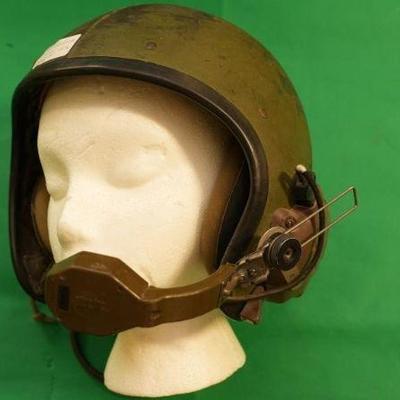 Military helmet with built-in headset