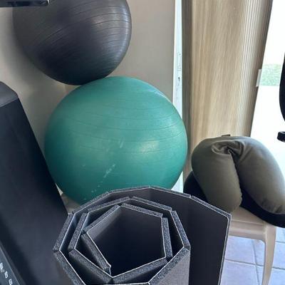 Exercise Balls, Yoga Mat, Meditation Cushions, etc.