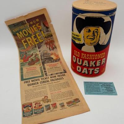 Vintage Quaker Oats Cereal Box + Move Pass