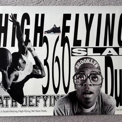 Spike Lee & Michael Jordan Death-Defying-Dunk Poster from Nike	