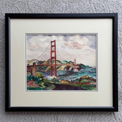 Original art Watercolor Painting - Golden Gate Bridge