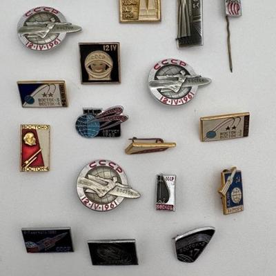 Large Soviet/CCCP Group of Pins – Vostok 1	