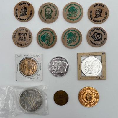 Wooden Nickels & Commemorative Coins
