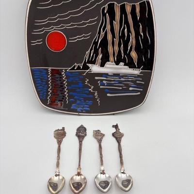 Souvenirs: Norway Pottery/Historical Spoons