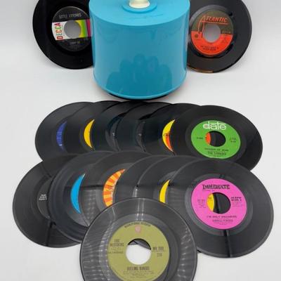 15 Vintage 45s + Disk-Go-Case