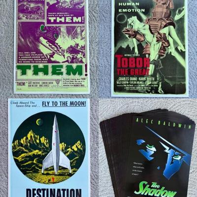 Movie Window Cards - This Island Earth, Tobor the Great, The Shadow