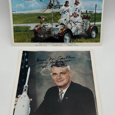 2 Signed NASA Photos: Bruce McCandless/Harrison Schmitt/Gene Cernan