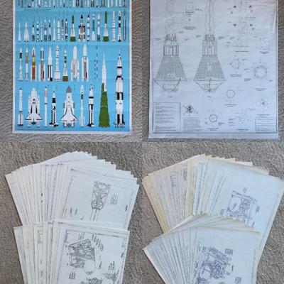 Rockets of the World Poster & Blueprint Copies