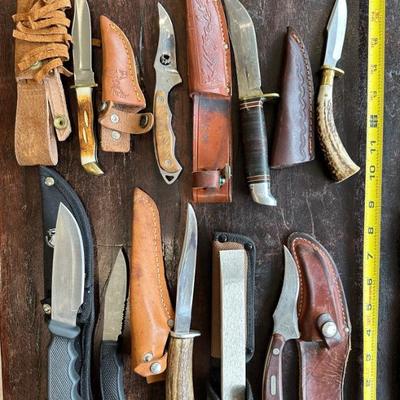 North America Hunting Club, Indian Ridge Sheffield England, Schrade USA 152, Pakistan, Elk Ridge, Western Boulder Co. Pakistan 